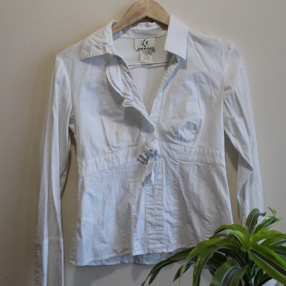 Ice Tops - 🌟3/$20 White Ice Collared Blouse